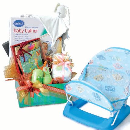 Baby Bather And Baby Grooming Set Hamper For New Born: Gifts 