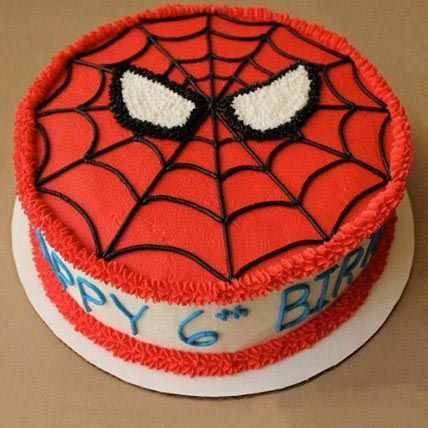 Creamy Spiderman Treat Cake: Cartoon Cakes