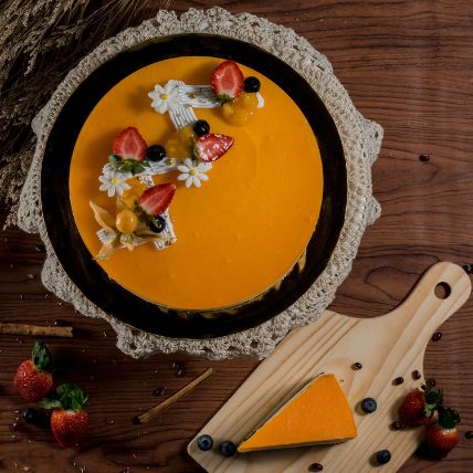 Tempting Mango Jelly Cheesecake: Cakes Delivery in Kuala Lumpur