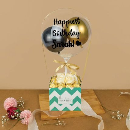 Personalised Bubble Balloon And Ferrero Rocher Box: 