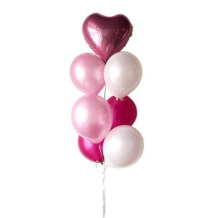 Foil Heart Balloon And Mixed Latex Balloons: New Born Gifts