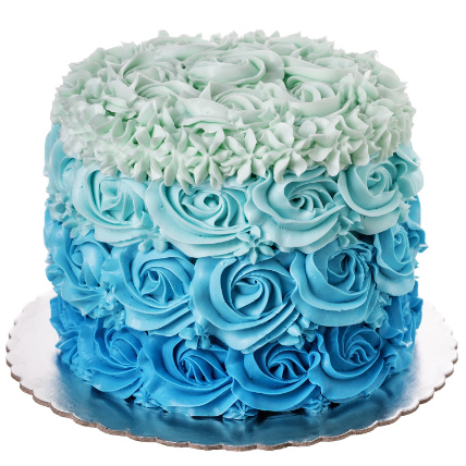 Blue Roses Designer Cake: Theme Cakes