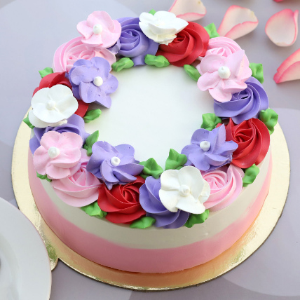 Floral Blossom Chocolate Cake: Anniversary Cakes 
