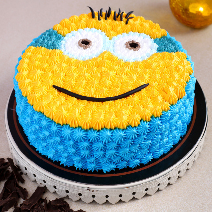 Minions Theme Black Forest Cake: Birthday Cakes For Kids