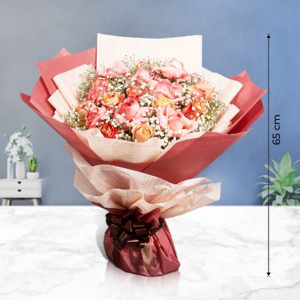 Premium Mixed Blossoms Bouquet: Fresh Flower Bouquet