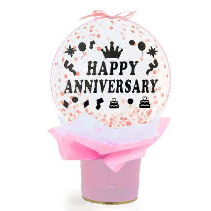 Anniversary Wishes Confetti Balloon Box: 