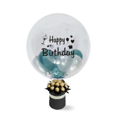 Bday Balloons In Balloon And Ferrero Rocher Box: Birthday Presents 