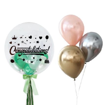 Congrats Balloons In Balloon With Latex Balloons: Balloon Decorations 