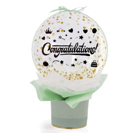 Congratulations Confetti Bubble Balloon Box: 