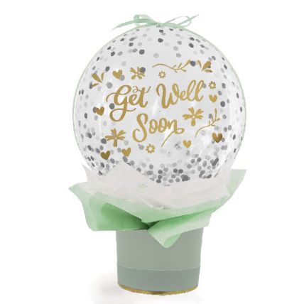 Get Well Soon Confetti Bubble Balloon Box: Balloon Decorations 