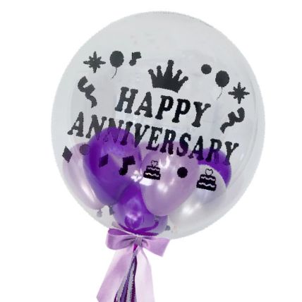 Happy Anniversary Bubble Balloon Arrangement: 