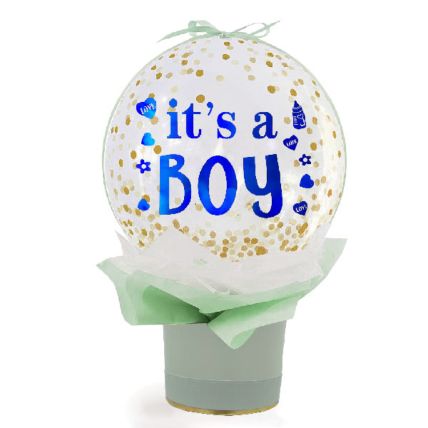 Its A Boy Bubble Balloon Box: 