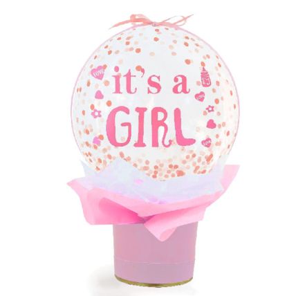 Its A Girl Bubble Balloon Box: 