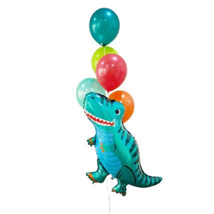 Dinosaur Multicoloured Balloons Bunch: Birthday Presents 