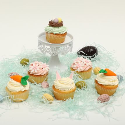 Easter Theme Special Vanilla Cup Cakes:  Gifts Delivery