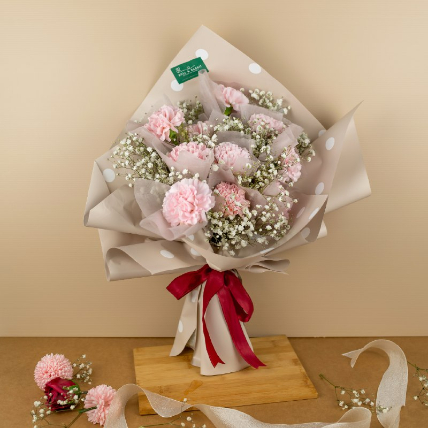 Carnations And Baby Breath Bouquet: Carnation Flower Bouquets