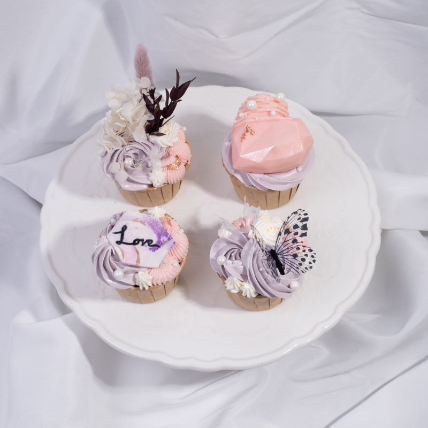 Sweetheart Cupcake 4 Pcs: Gifts Under 99 RM