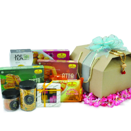 Vegetarian Gift Hamper: Raksha Bandhan Gifts for Sister