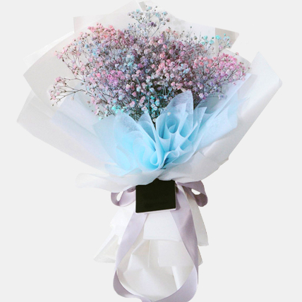 Colourful Gypsophila Bunch:  Wedding Flowers