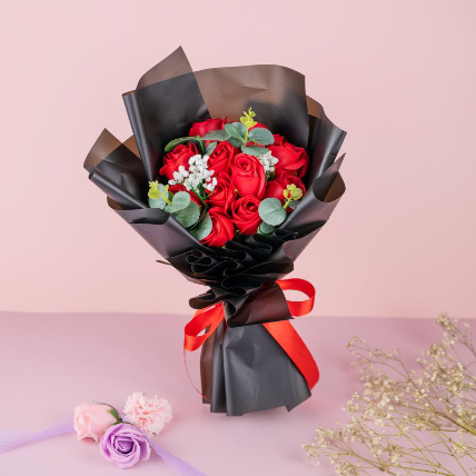 Scented Flower Soap Bouquet 12 Stems: Flower Delivery Malaysia