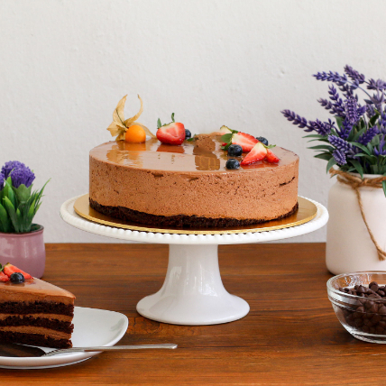Tempting Belgian Chocolate Mousse Cake: 