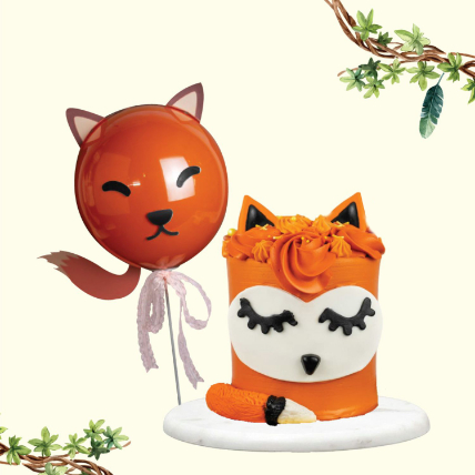 Animal Series Cake And Bubble Balloon: Gift Combos 