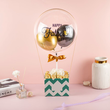 Fathers Day Special Balloon Snacks Box: Father's Day Gifts