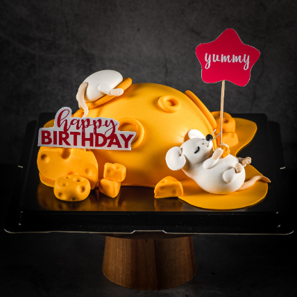 Mice Eating Cheese Chocolate Pinata Cake:  Cake Delivery