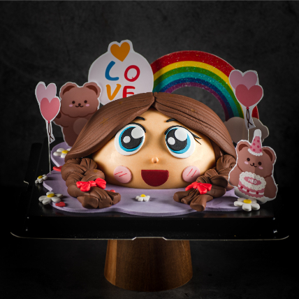 Cutie Girl Chocolate Pinata Cake: Character Cakes