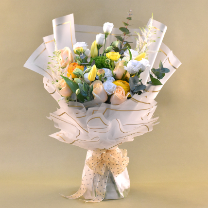 Colourful Blooms Bouquet: Wedding Gift