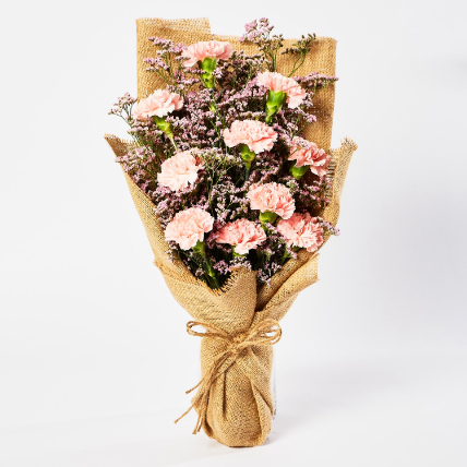 Lovely Pink Carnations Bouquet: Flowers for Mother