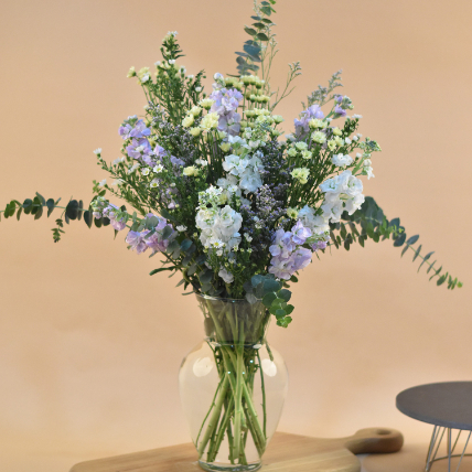 Mixed Flowers Oval Shaped Vase: Floral Arrangements 