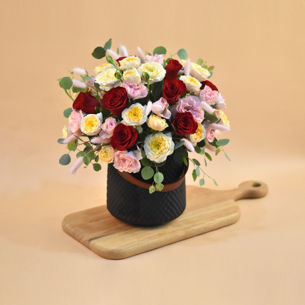 Refreshing Roses Designer Vase: 