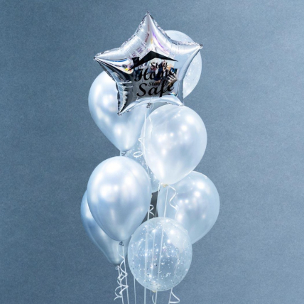 Sliver Star Balloon Bouquet: 