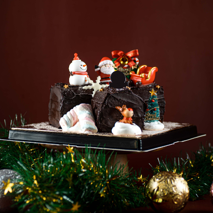 Christmas Chocolate Log Cake: Xmas Cakes
