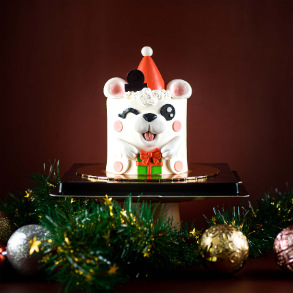 Santas Polar Bear Designer Cake: Christmas Cakes 