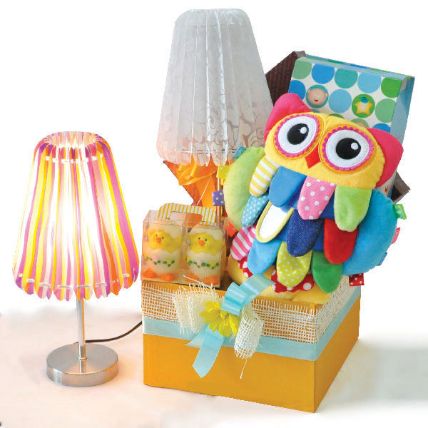 Bedtime Lamp And Duck Candles Baby Shower Hamper