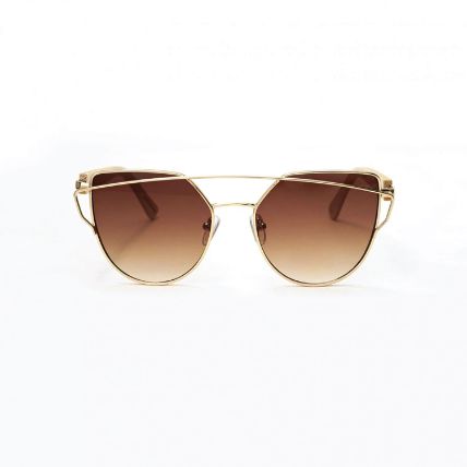 Personalised Cat Eye Brown Bamboo Sunglasses