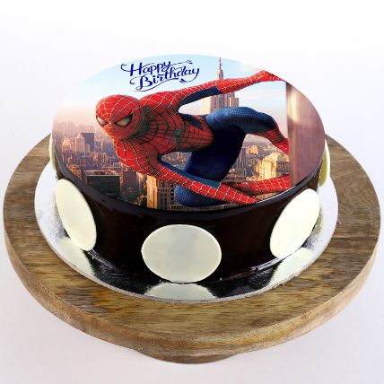 Spiderman Chocolate Photo Cake Half Kg
