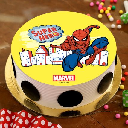 Super Hero Spiderman Pineapple Cake 1Kg