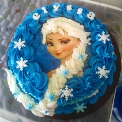 Tempting Frozen Character Theme Cake Vanilla