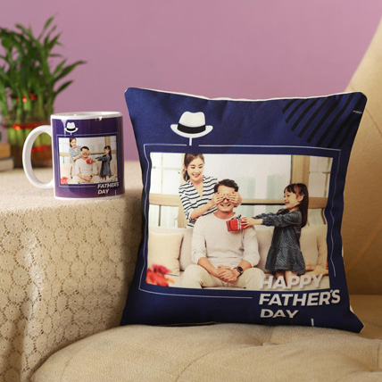 Happy Fathers Day Personalised Cushion Mug