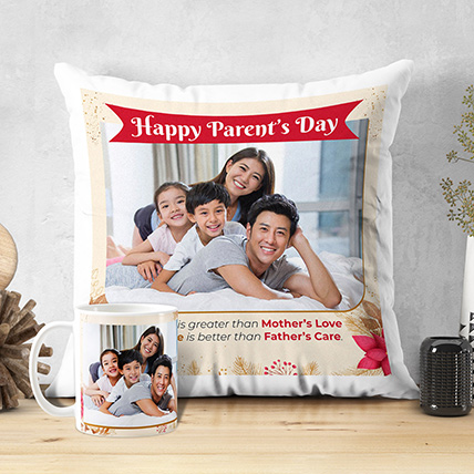 Happy Parents Day Personalised Cushion Mug