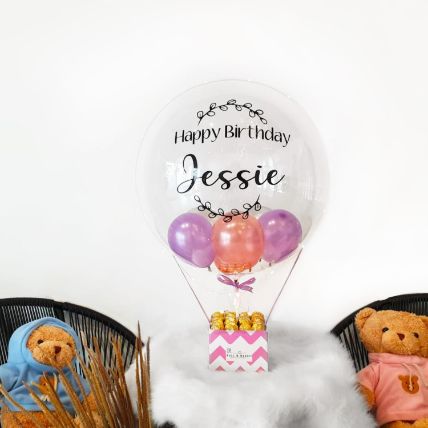 Personalised Bubble Balloon And Ferrero Rocher Surprise Box