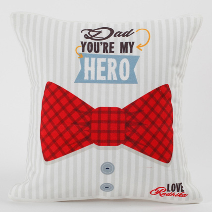 Personalised Cushion For Hero Dad