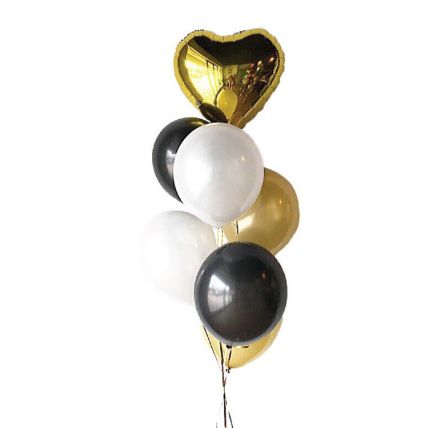 Personalised Heart Foil Balloon And 6 Latex Balloons