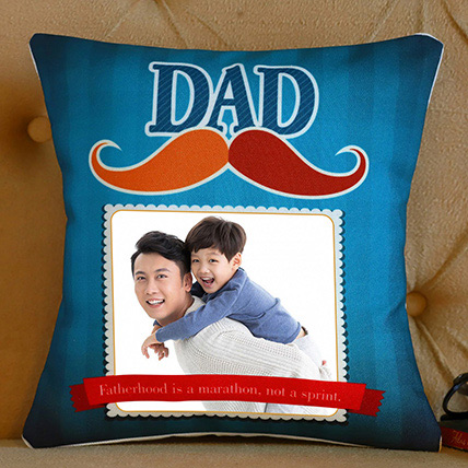 Personalised Mustache Cushion For Dad