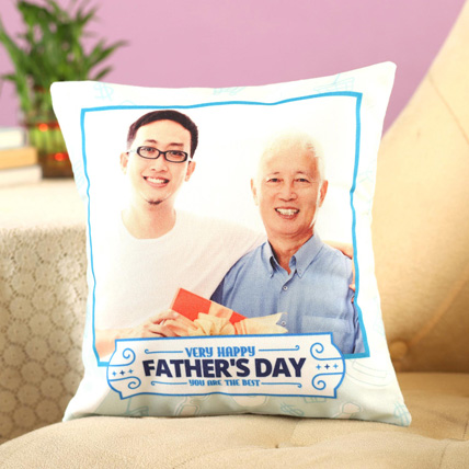 White Personalised Cushion For Fathers Day