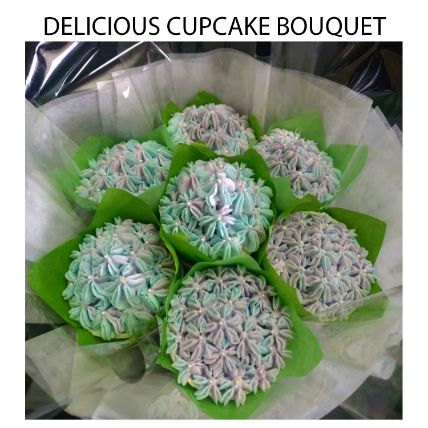Hydrangea Chocolate And Vanilla Cupcakes Bouquet