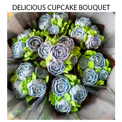 Piped Rose Shaped Vanilla And Chocolate Cupcakes Bouquet